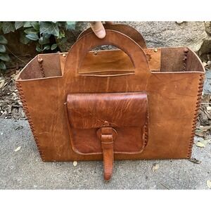 Luz Leather Bag Tote handmade in Mexico 16x10x6 Boho Hippie